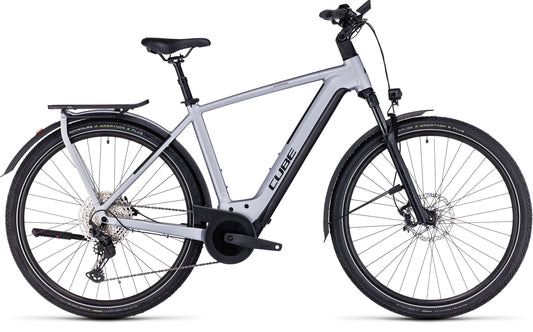 CUBE KATHMANDU HYBRID SLX 750 E-MTB BIKE 2024 POLARSILVER 'N' BLACK