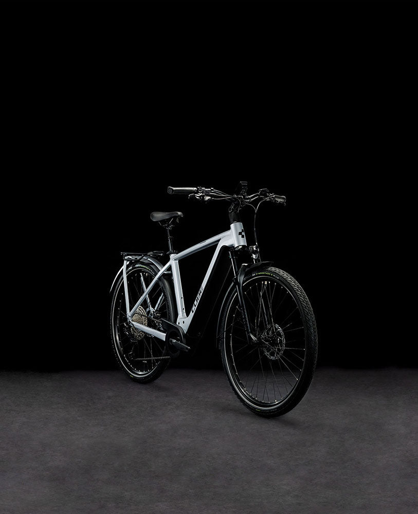 CUBE KATHMANDU HYBRID SLX 750 E-MTB BIKE 2024 POLARSILVER 'N' BLACK
