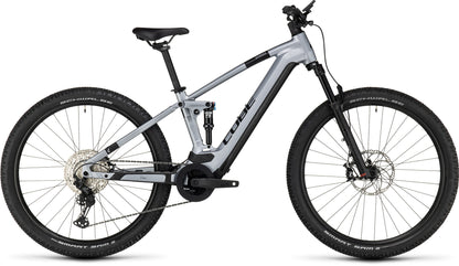 CUBE STEREO HYBRID 120 HPC RACE 750 E-MTB BIKE 2024 POLARSILVER' N 'BLACK