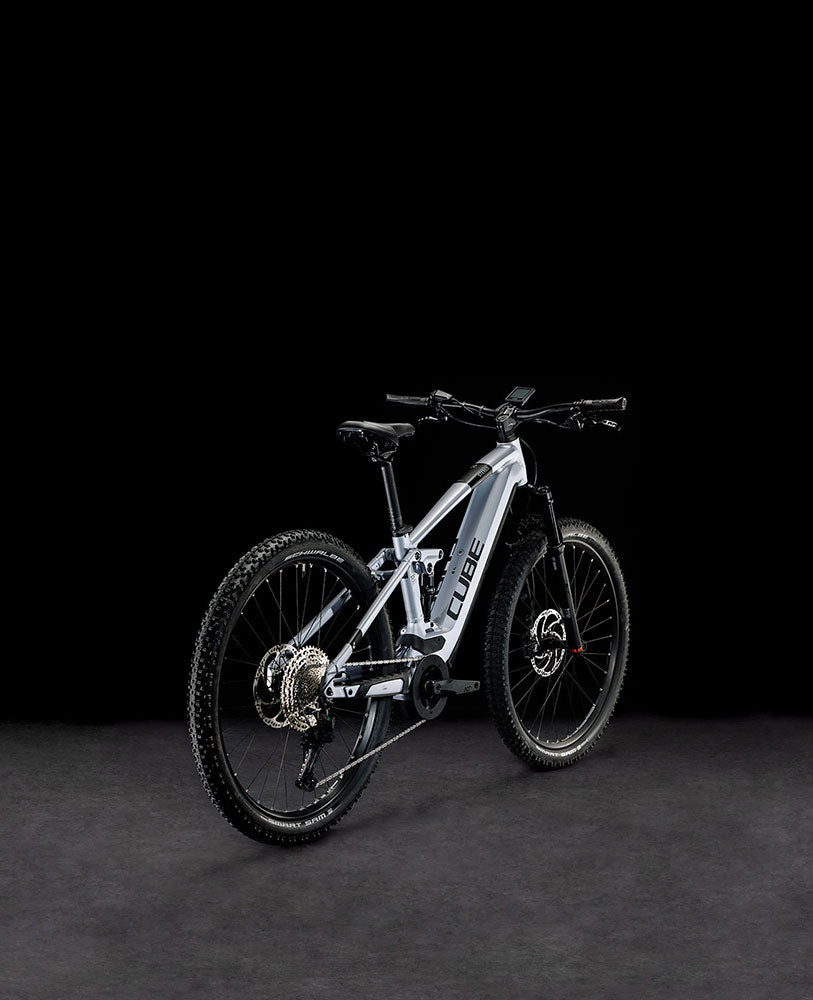 CUBE STEREO HYBRID 120 HPC RACE 750 E-MTB BIKE 2024 POLARSILVER' N 'BLACK