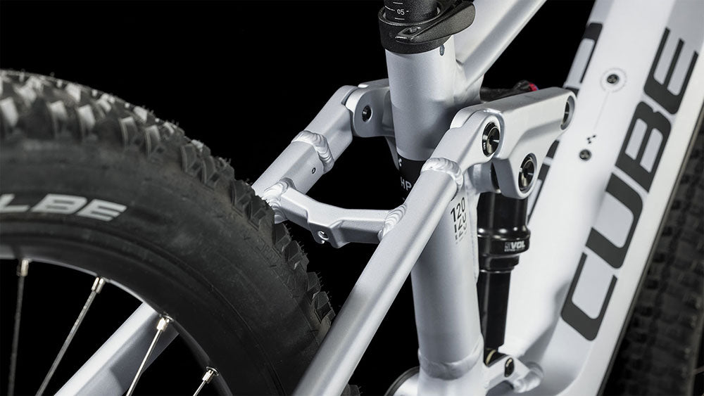CUBE STEREO HYBRID 120 HPC RACE 750 E-MTB BIKE 2024 POLARSILVER' N 'BLACK