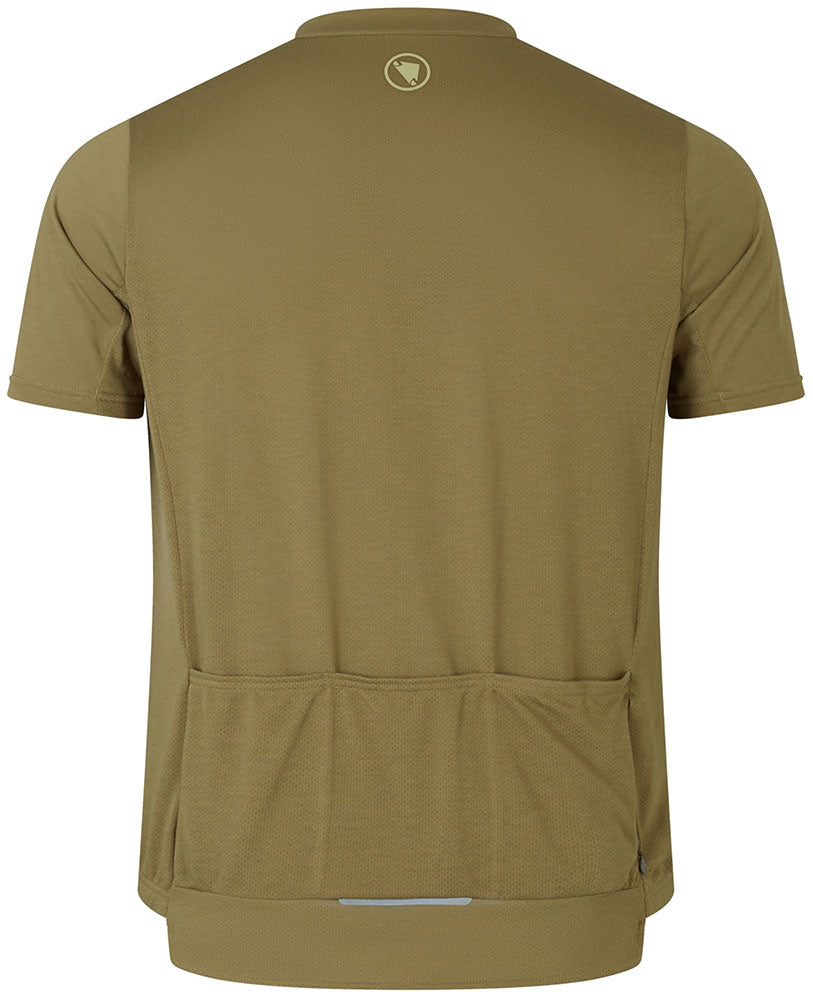 ENDURA MEN'S LOOP S/S ZIPPED JERSEY TWEED GREEN