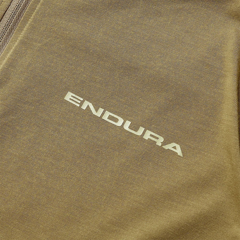 ENDURA MEN'S LOOP S/S ZIPPED JERSEY TWEED GREEN
