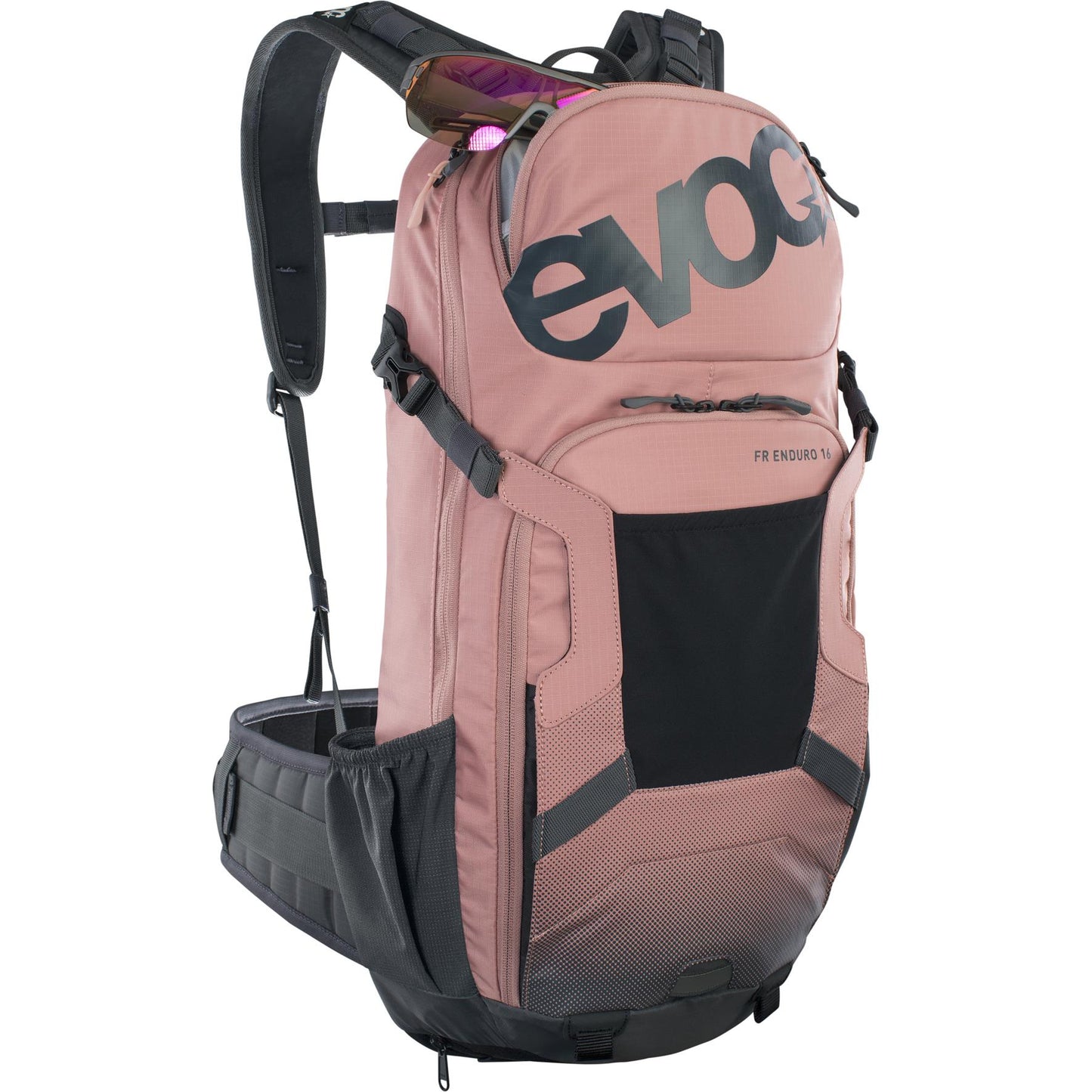 EVOC FR ENDURO PROTECTOR BACKPACK: DUSTY PINK/CARBON GREY