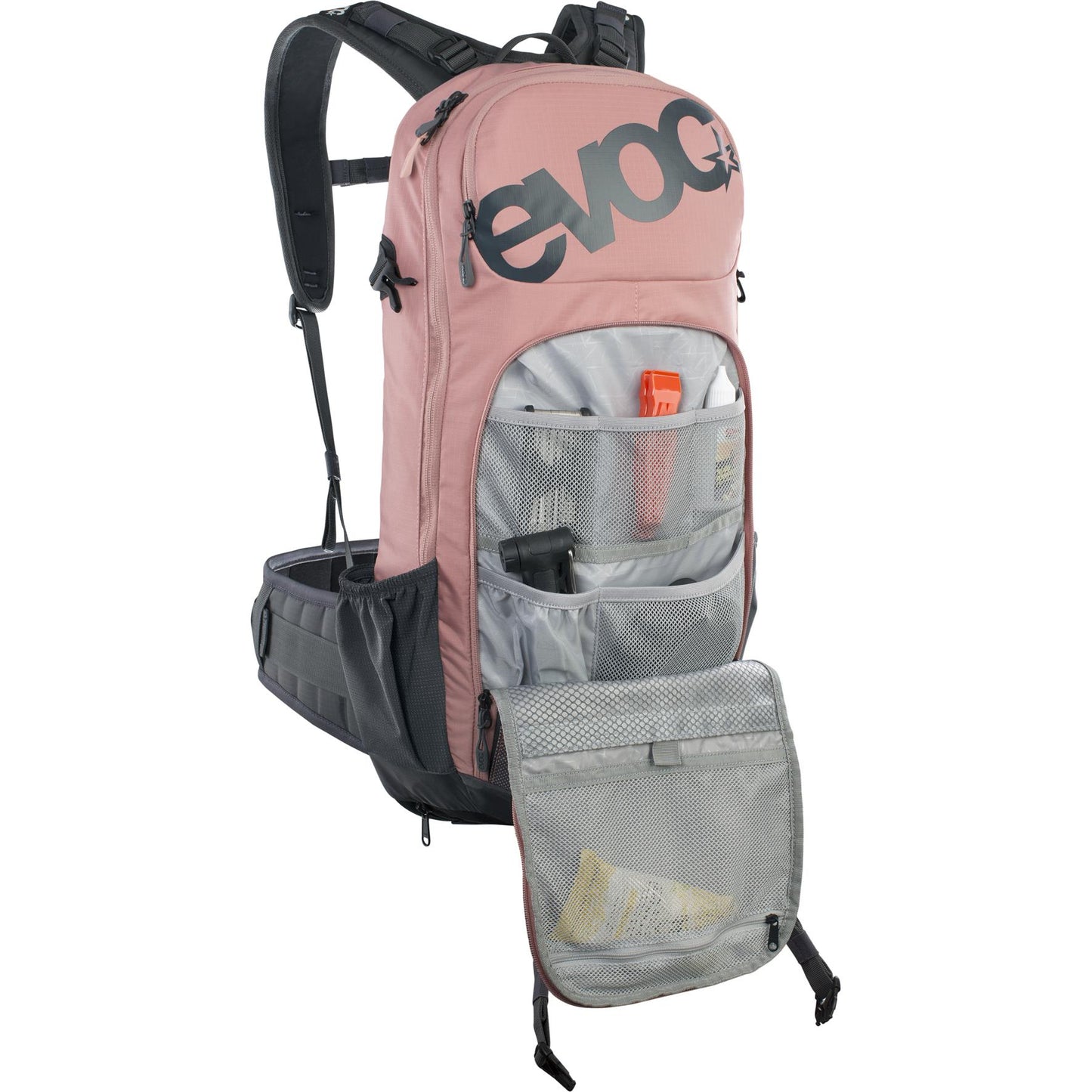EVOC FR ENDURO PROTECTOR BACKPACK: DUSTY PINK/CARBON GREY