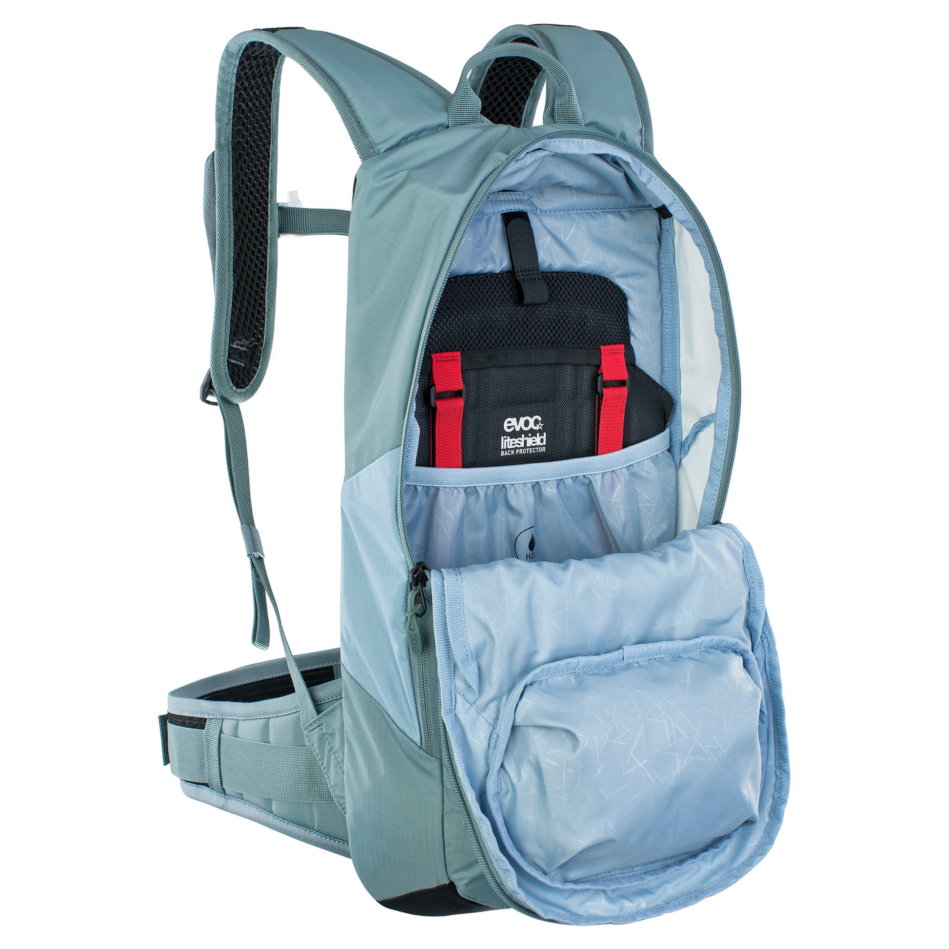 EVOC FR LITE RACE 10L PROTECTOR BACKPACK STEEL/COPEN BLUE