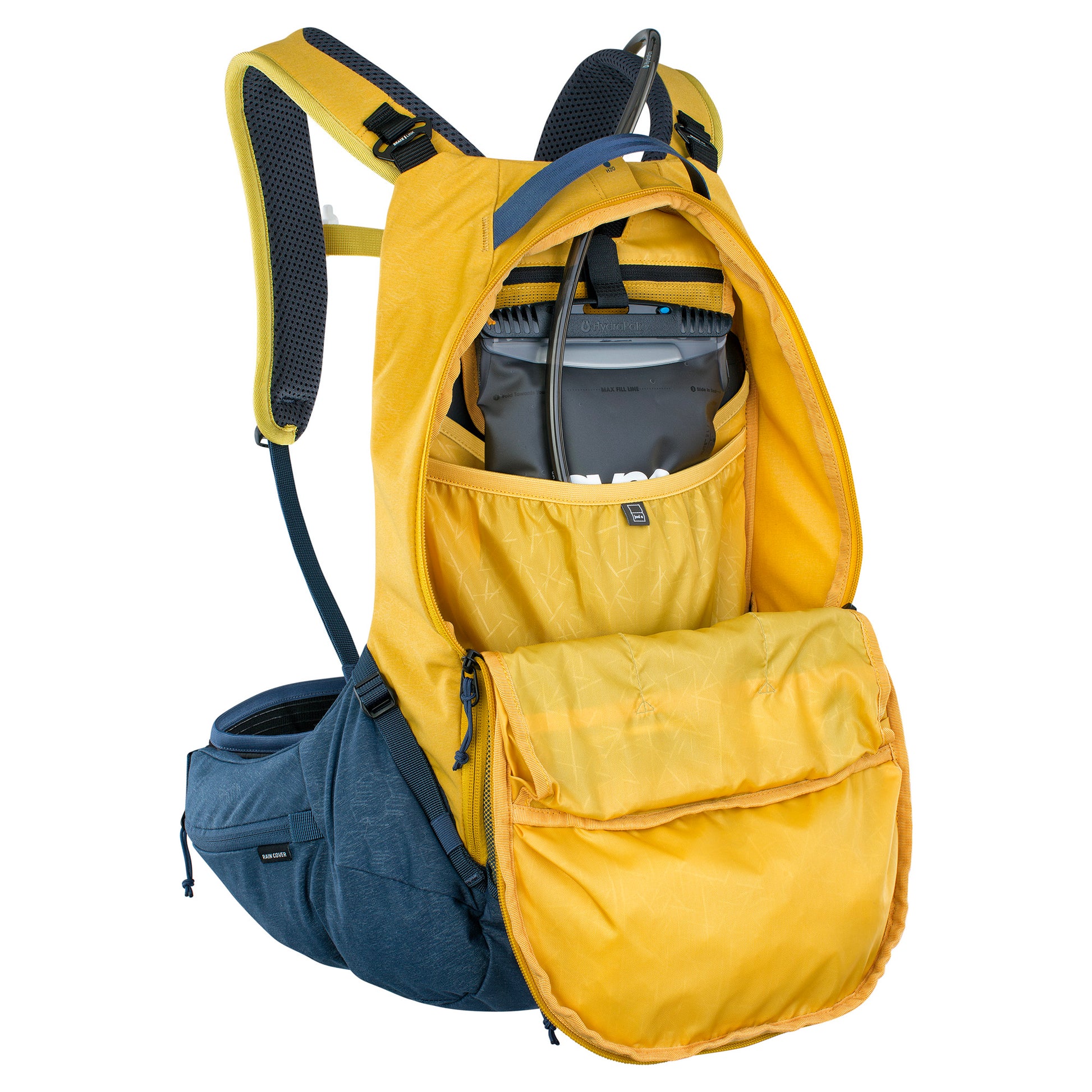EVOC TRAIL PRO 16L PROTECTOR BACKPACK CURRY/DENIM