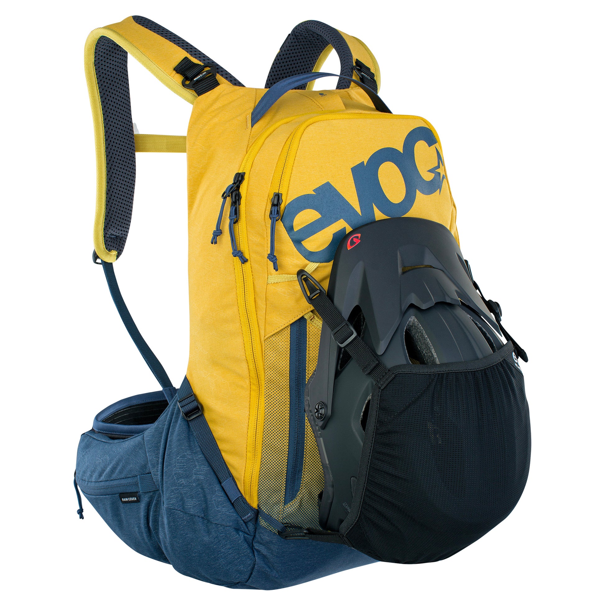 EVOC TRAIL PRO 16L PROTECTOR BACKPACK CURRY/DENIM