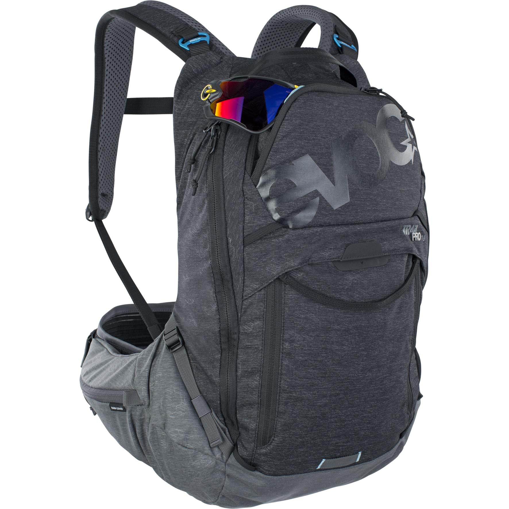 EVOC TRAIL PRO 16L PROTECTOR BACKPACK STONE/CARBON GREY