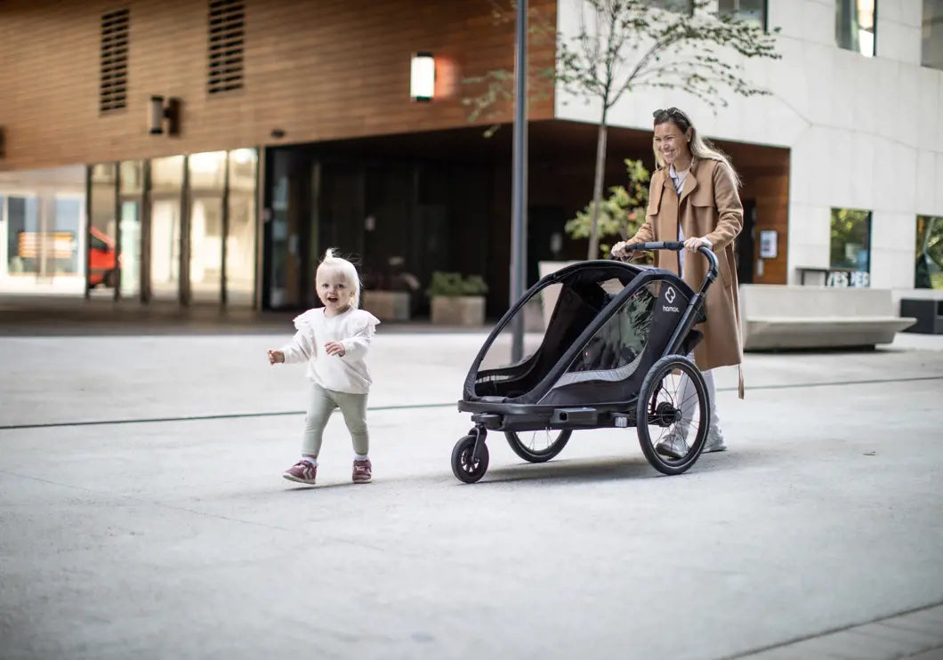 HAMAX COCOON TWO SEATER CHILD BIKE TRAILER