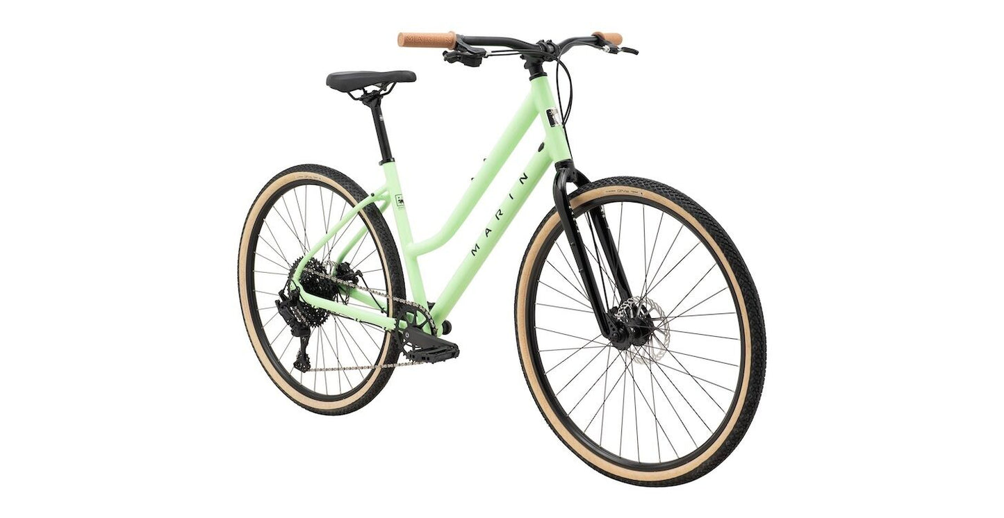 MARIN KENTFIELD 2 ST HYBRID BIKE 2025 GLOSS LIGHT GREEN/BLACK