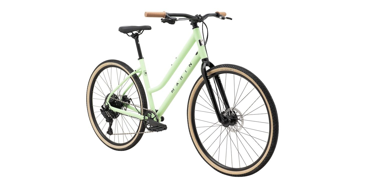 MARIN KENTFIELD 2 ST HYBRID BIKE 2025 GLOSS LIGHT GREEN/BLACK