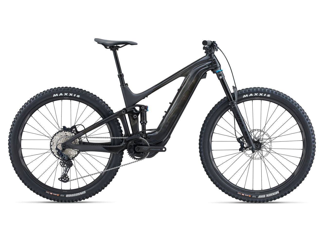 GIANT TRANCE X ADVANCED E+ 2 FULL SUSPENSION E-MTB BIKE 2023 GLOSS CARBON SMOKE/MATTE CARBON SMOKE