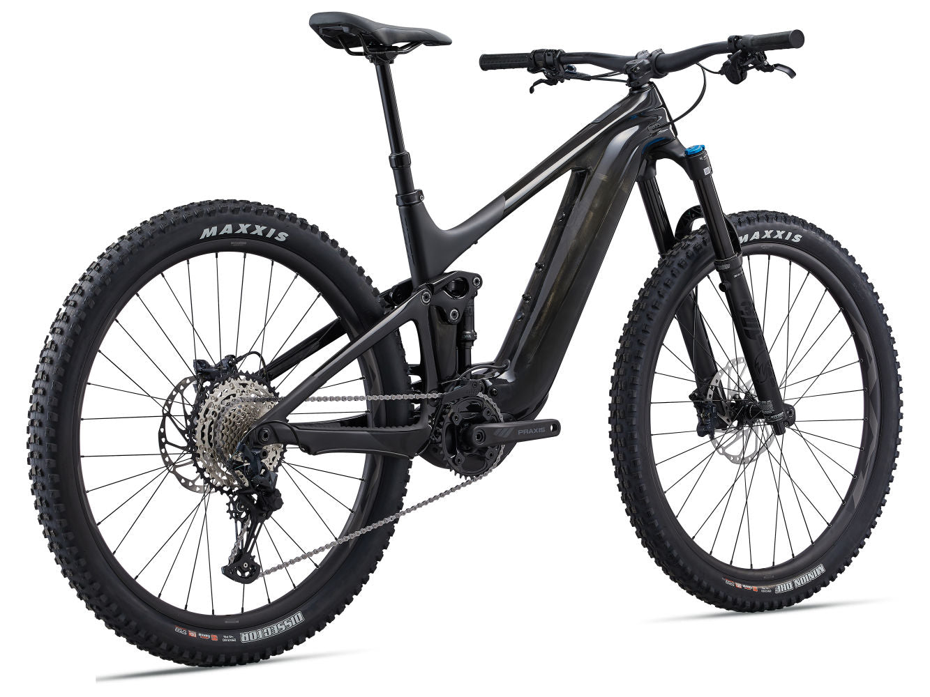 GIANT TRANCE X ADVANCED E+ 2 FULL SUSPENSION E-MTB BIKE 2023 GLOSS CARBON SMOKE/MATTE CARBON SMOKE