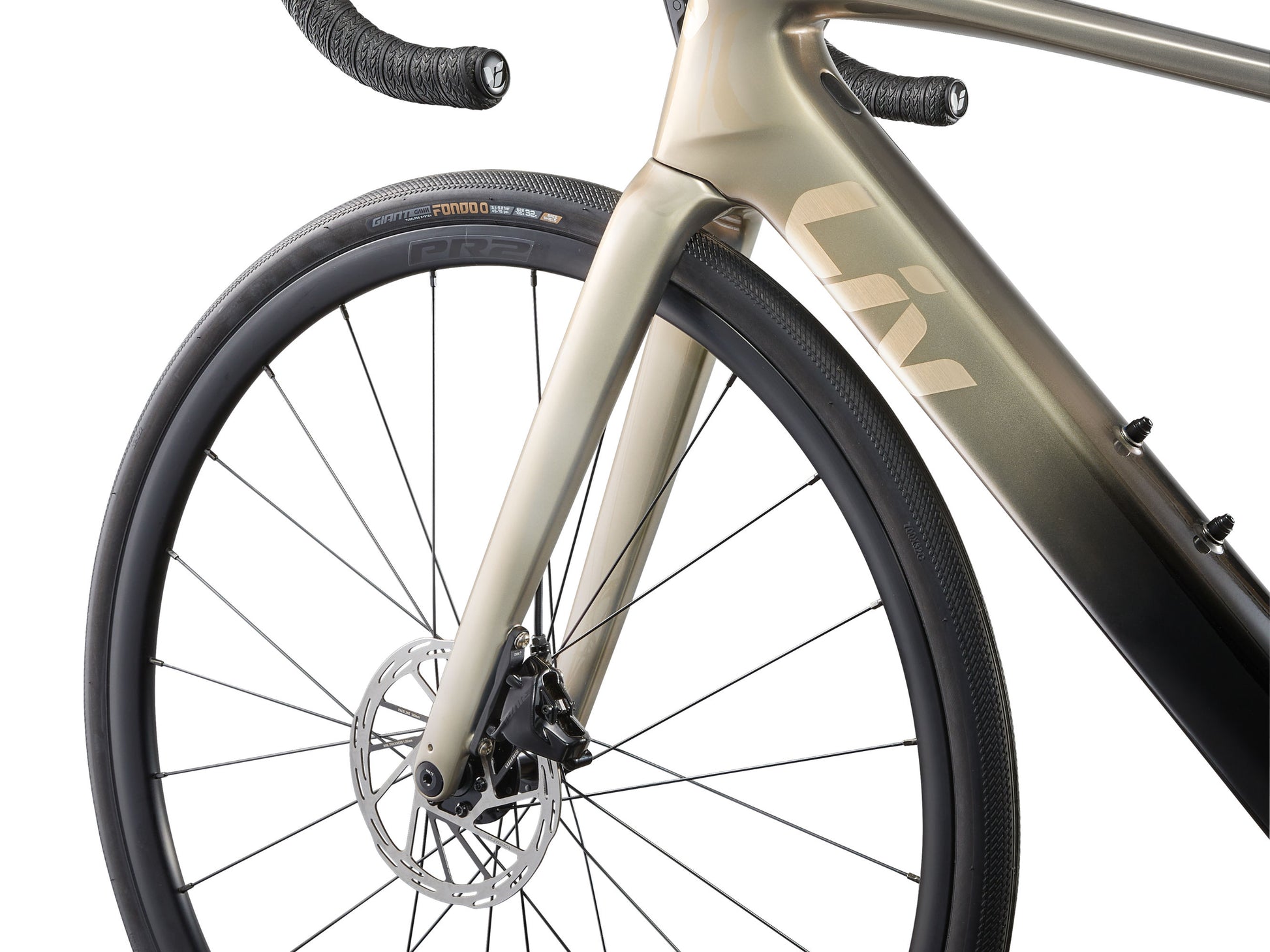 GIANT LIV AVAIL ADVANCED E+ ELITE 1 ROAD eBIKE 2025 GOLDEN HAZE/CARBON SMOKE