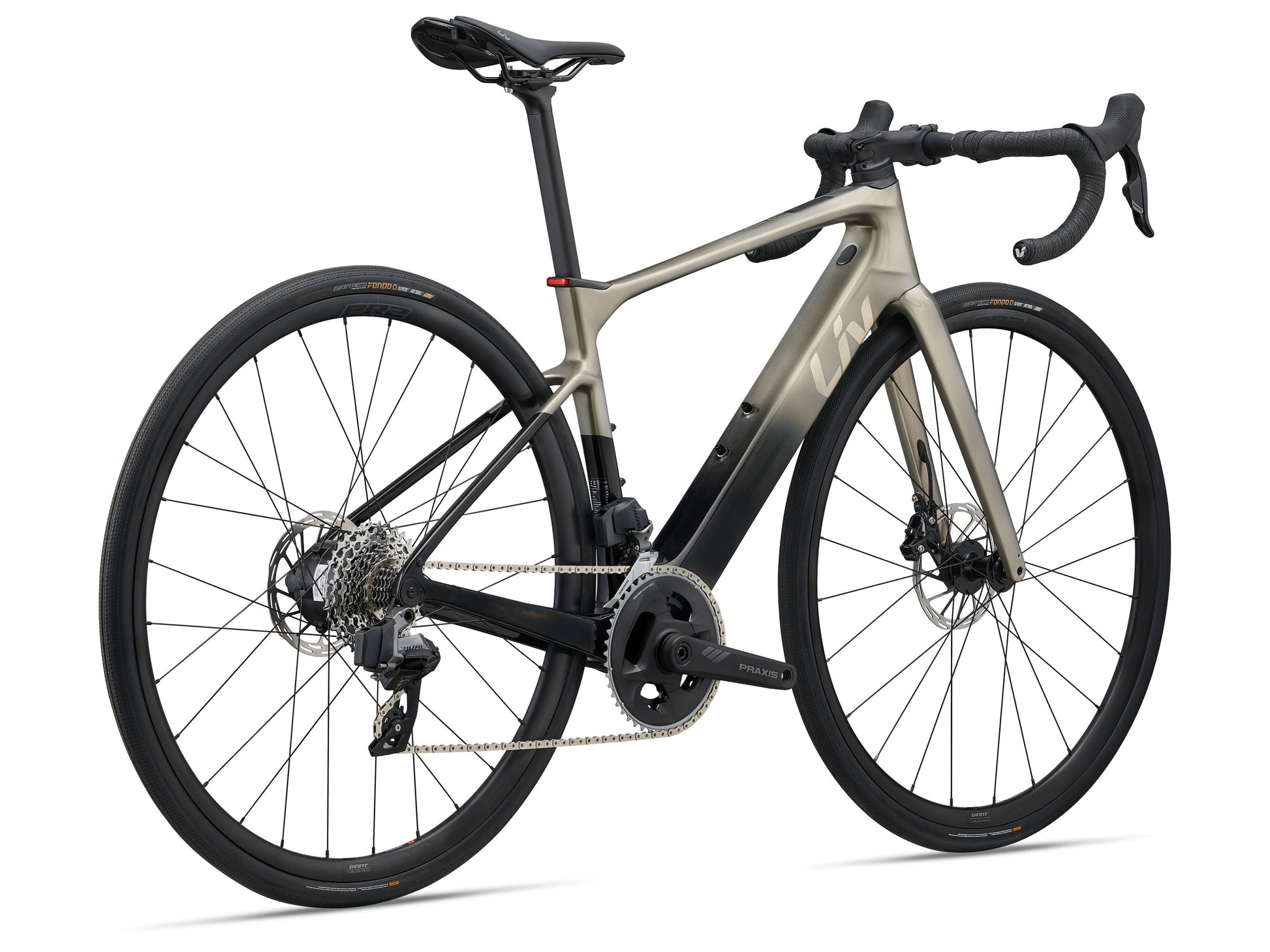 GIANT LIV AVAIL ADVANCED E+ ELITE 1 ROAD eBIKE 2025 GOLDEN HAZE/CARBON SMOKE