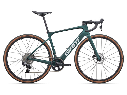 GIANT DEFY ADVANCED E+ ELITE AR ROAD eBIKE 2025 MATTE KELP FOREST/BLACK