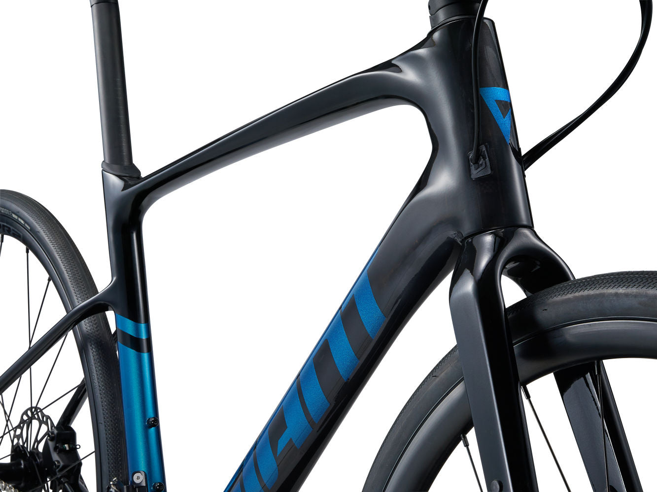 GIANT FASTROAD ADVANCED 1 ROAD BIKE 2024 GLOSS CARBON SMOKE/SEA SPARKLE **LARGE**CHIPPED**