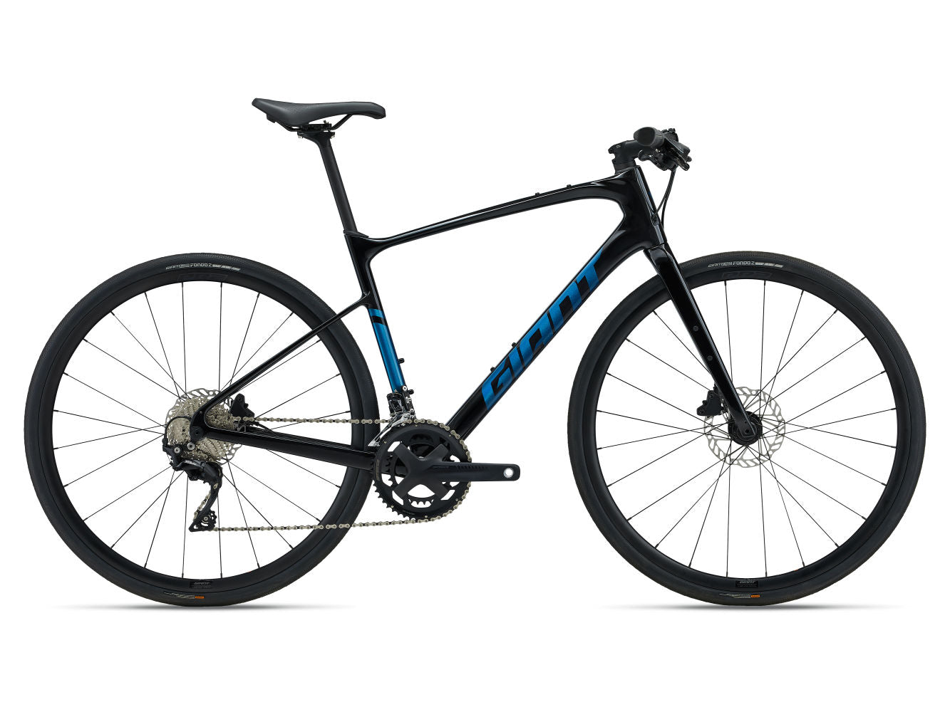 GIANT FASTROAD ADVANCED 1 ROAD BIKE 2024 GLOSS CARBON SMOKE/SEA SPARKLE **LARGE**CHIPPED**