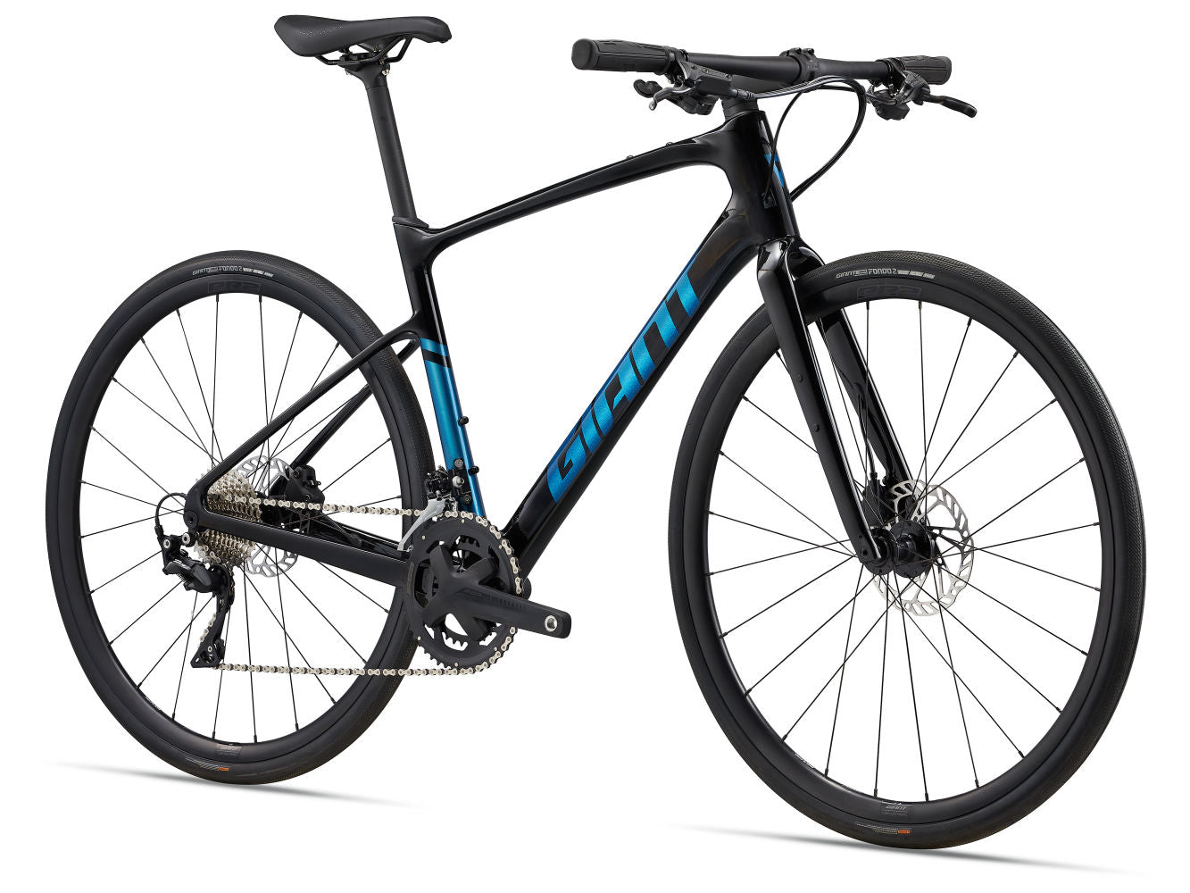 GIANT FASTROAD ADVANCED 1 ROAD BIKE 2024 GLOSS CARBON SMOKE/SEA SPARKLE **LARGE**CHIPPED**