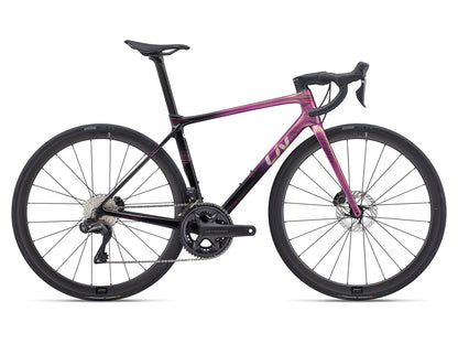 GIANT LIV LANGMA ADVANCED SL DISC 1 ROAD BIKE 2024 - GLOSS MULBERRY GLITTER/CARBON SMOKE