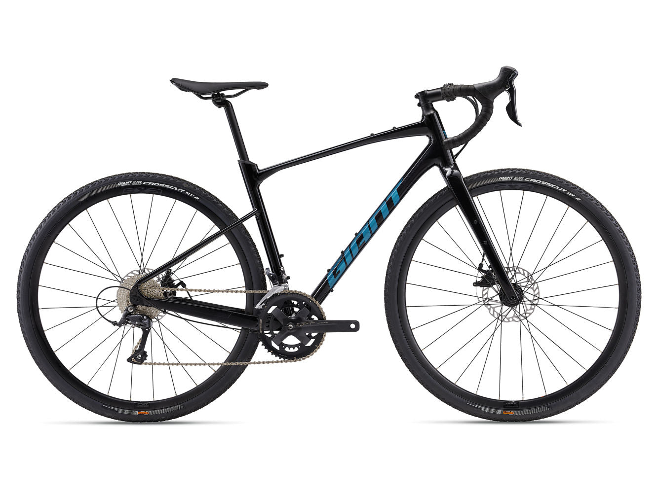 GIANT REVOLT 2 GRAVEL BIKE 2024 - GLOSS METALLIC BLACK/SEA SPARKLE