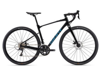 GIANT REVOLT 2 GRAVEL BIKE 2024 GLOSS METALLIC BLACK/SEA SPARKLE