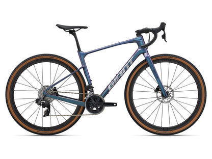 GIANT REVOLT ADVANCED PRO 1 GRAVEL BIKE 2024 - GLOSS BLUE DRAGONFLY/CHROME