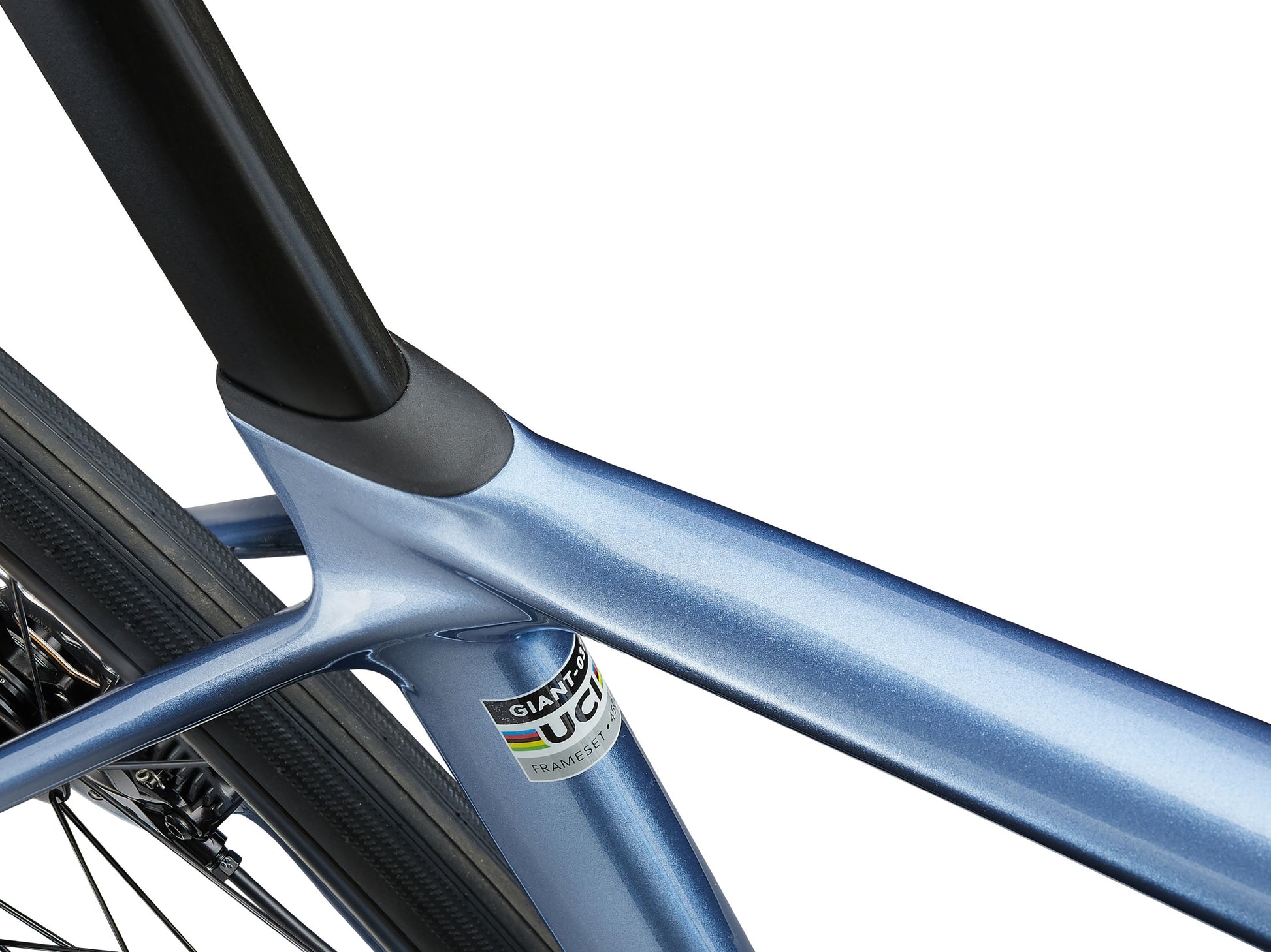GIANT TCR ADVANCED 0 AXS ROAD BIKE 2025 GLOSS FROST SILVER/COLD IRON