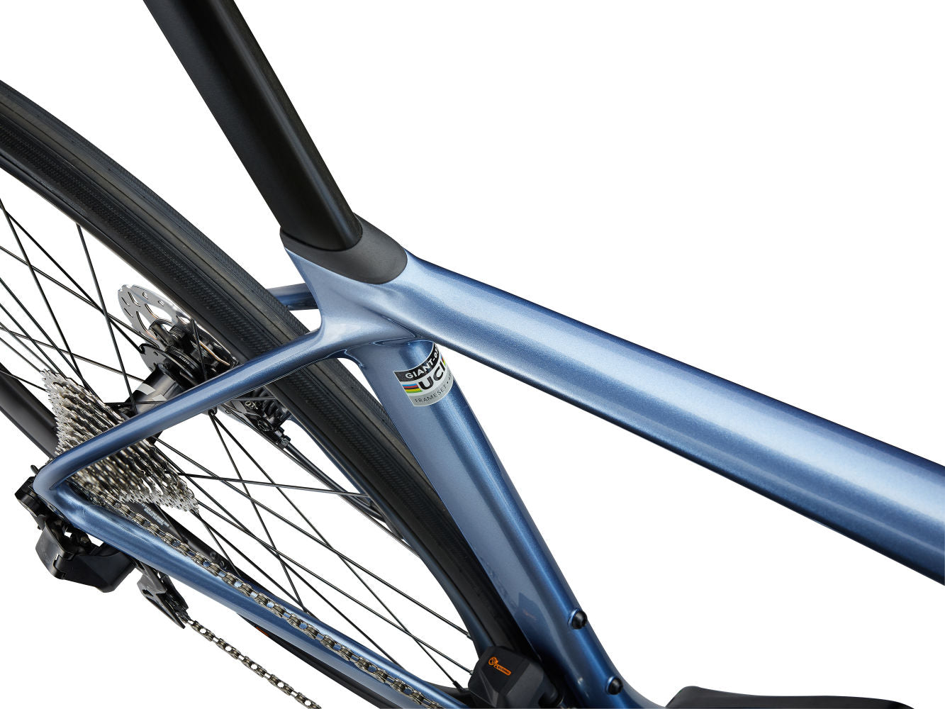 GIANT TCR ADVANCED 0 Di2 ROAD BIKE 2025 GLOSS FROST SILVER/COLD IRON
