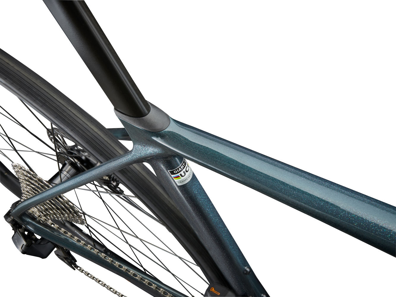 GIANT TCR ADVANCED 1 ROAD BIKE 2025 GLOSS ASPHALT GREEN/MERCURY