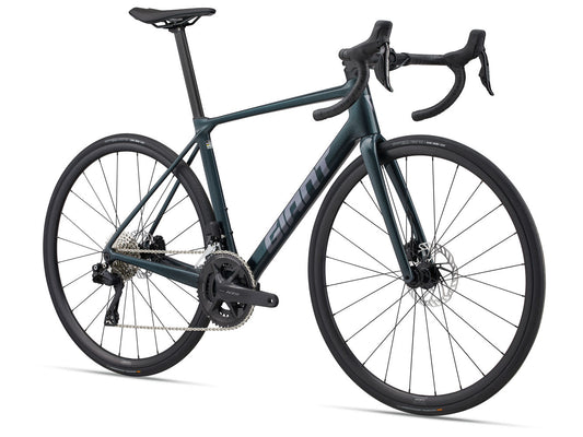 GIANT TCR ADVANCED 1 ROAD BIKE 2025 GLOSS ASPHALT GREEN/MERCURY