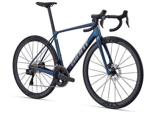 GIANT TCR ADVANCED PRO 0 Di2 ROAD BIKE 2025 GLOSS OCEAN TWILIGHT/LIGHTNING SILVER