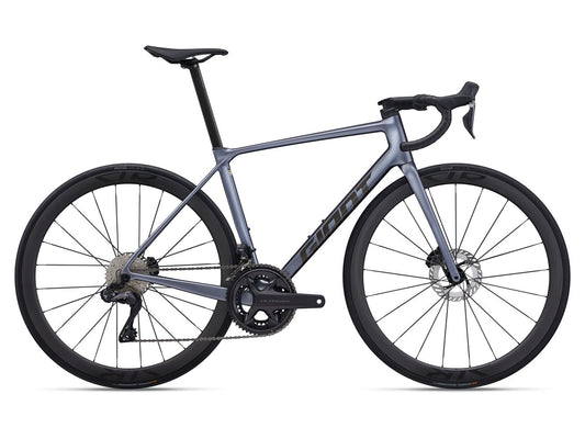 GIANT TCR ADVANCED PRO 0 Di2 ROAD BIKE 2025 GLOSS MERCURY/LIGHTNING BLACK