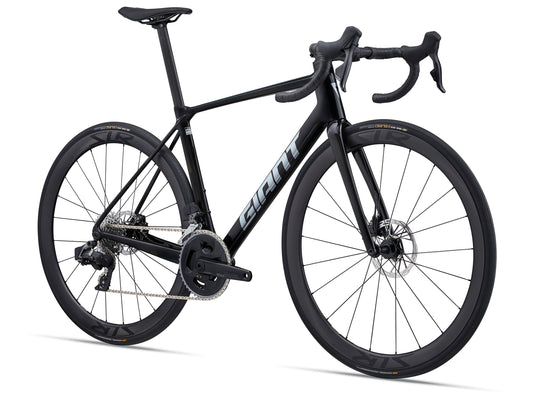 GIANT TCR ADVANCED PRO 1 AXS ROAD BIKE 2025 GLOSS CARBON/POLISHED FOIL