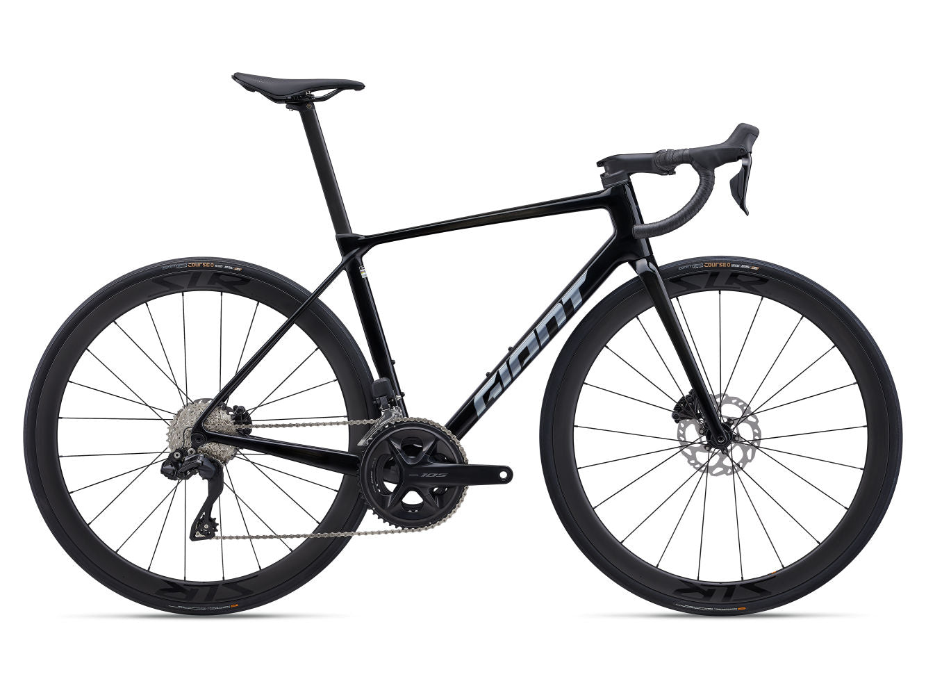 GIANT TCR ADVANCED PRO 1 Di2 ROAD BIKE 2025 GLOSS CARBON/POLISHED FOIL
