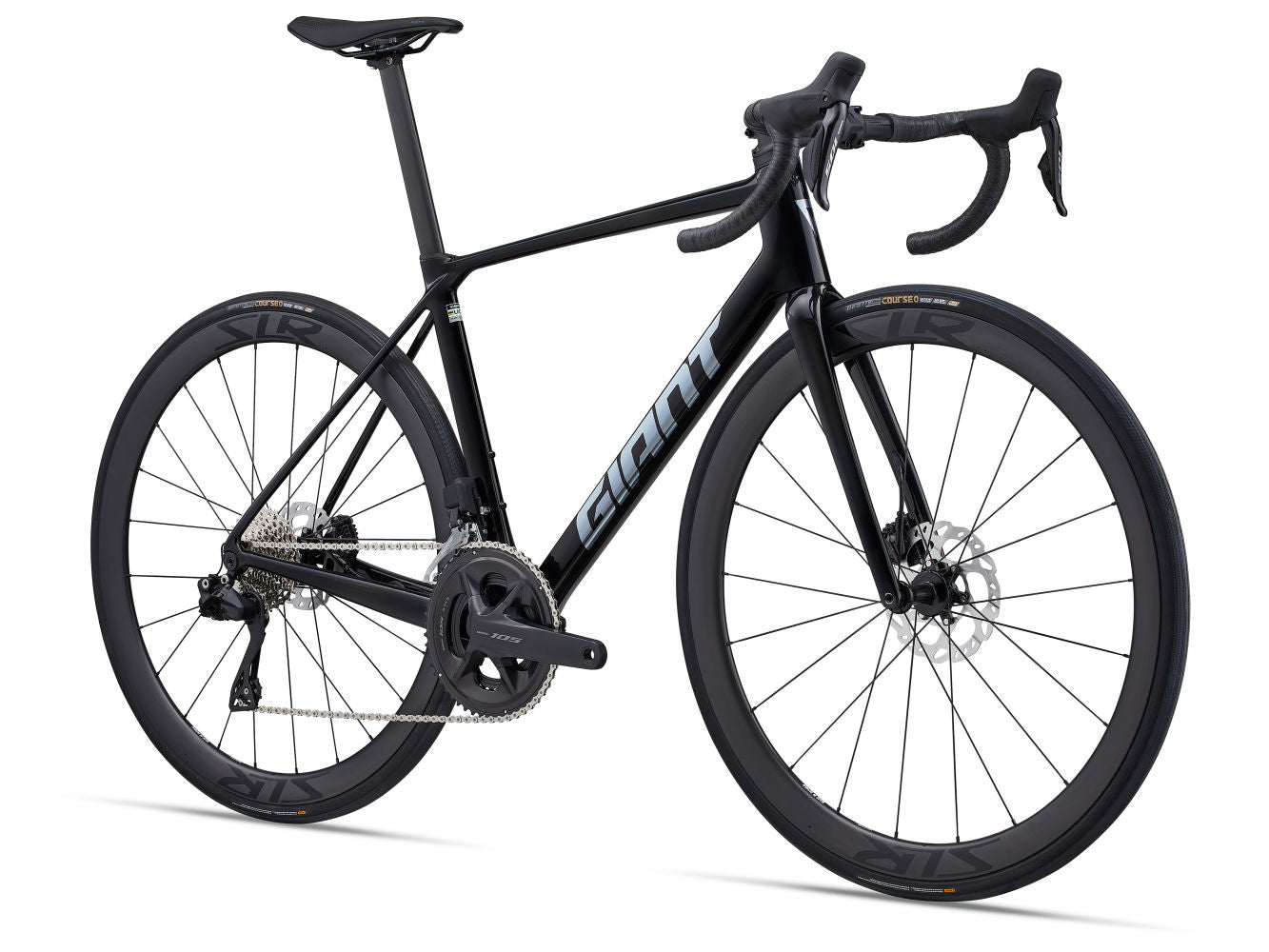 GIANT TCR ADVANCED PRO 1 Di2 ROAD BIKE 2025 GLOSS CARBON/POLISHED FOIL