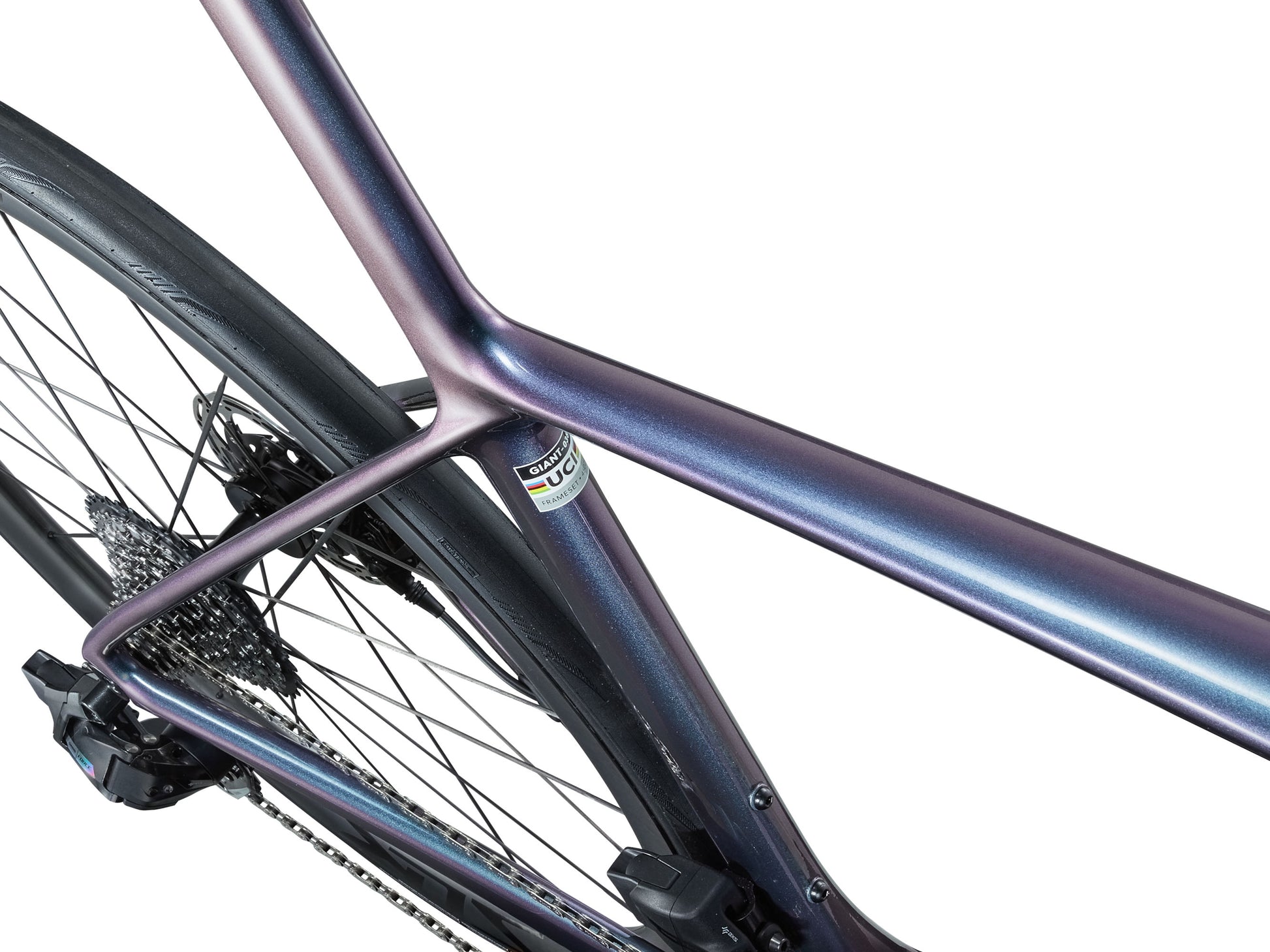 GIANT TCR ADVANCED SL 1 AXS ROAD BIKE 2025 GLOSS BLUE DRAGONFLY/LASER FOIL