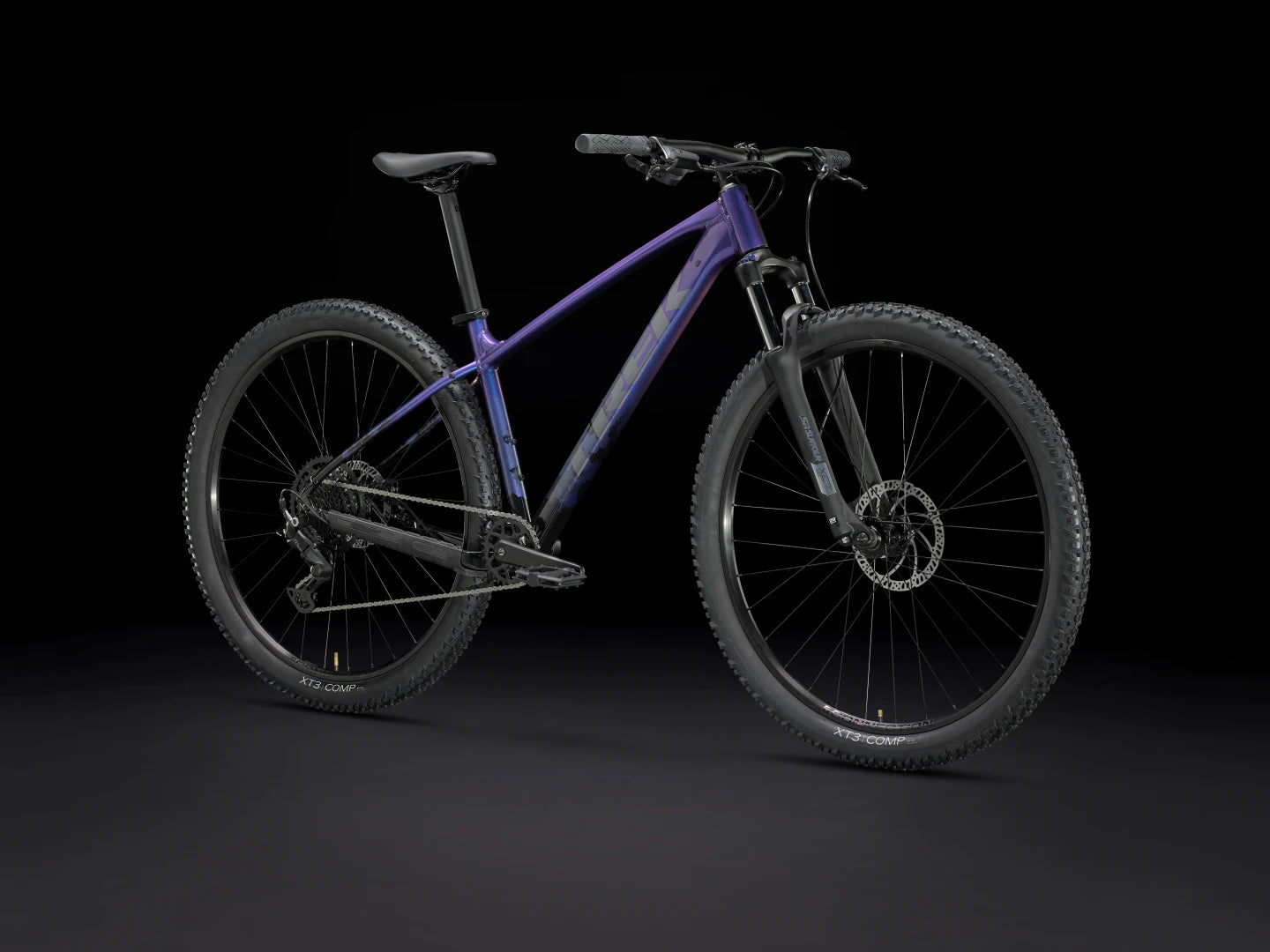 TREK MARLIN 5 GEN 3 MTB BIKE 2024 - PURPLE FLIP TO TREK BLACK FADE