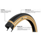 PANARACER GRAVELKING SLICK TLR GRAVEL TYRE BLACK/BROWN
