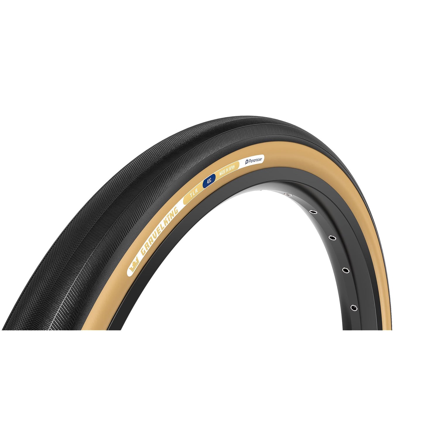 PANARACER GRAVELKING SLICK TLR GRAVEL TYRE BLACK/BROWN