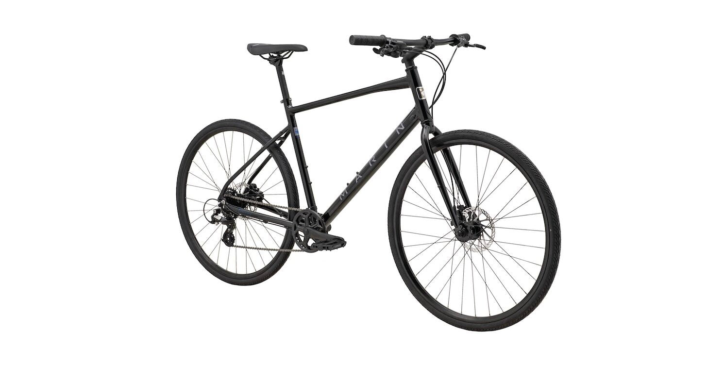 MARIN PRESIDIO 1 HYBRID BIKE 2025 GLOSS BLACK/GREY
