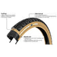 PANARACER TLR GRAVELKING X1 TLR GRAVEL TYRE: BLACK/BROWN