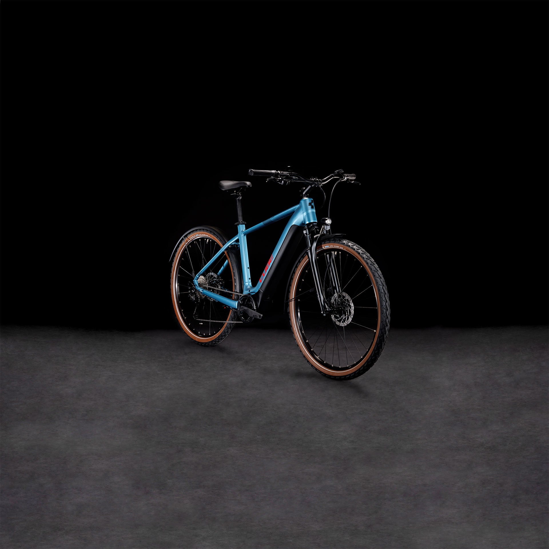 CUBE NURIDE HYBRID PERFORMANCE 625 ALLROAD E-MTB - METALBLUE 'N' RED