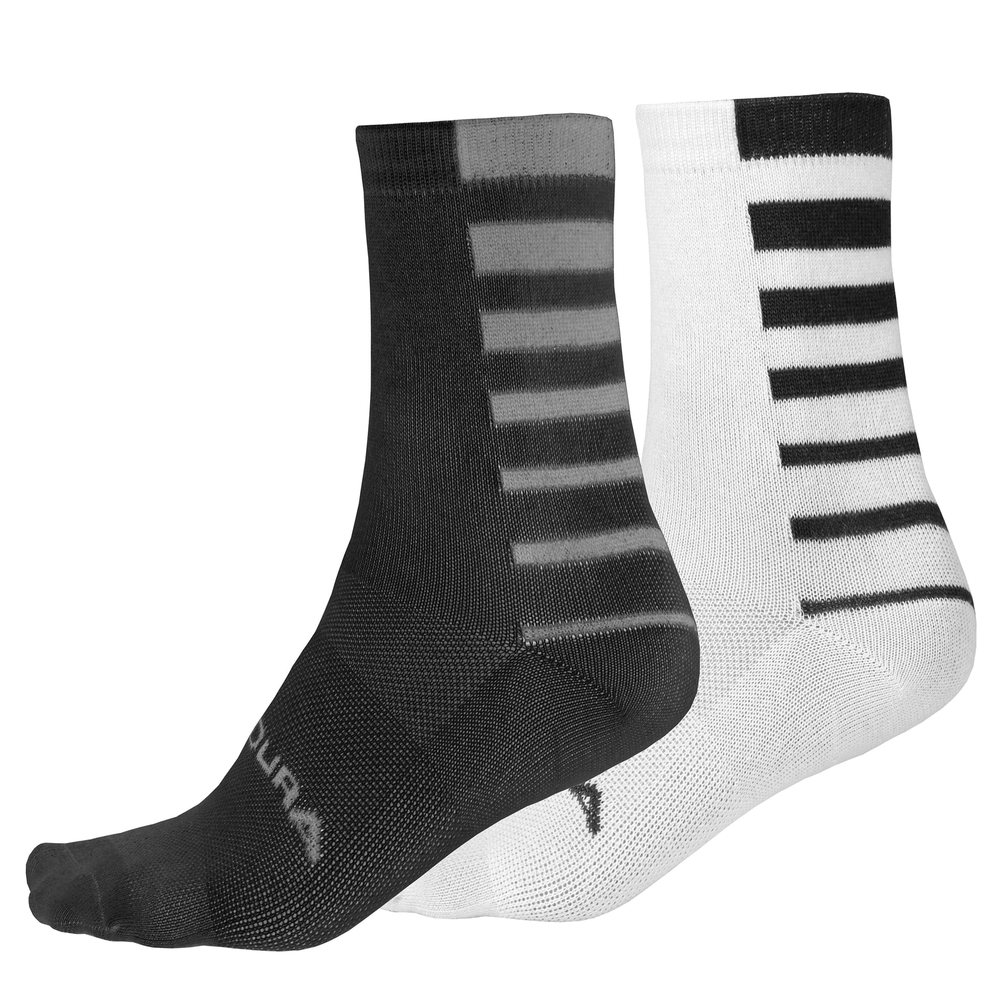 ENDURA COOLMAX STRIPE SOCKS BLACK