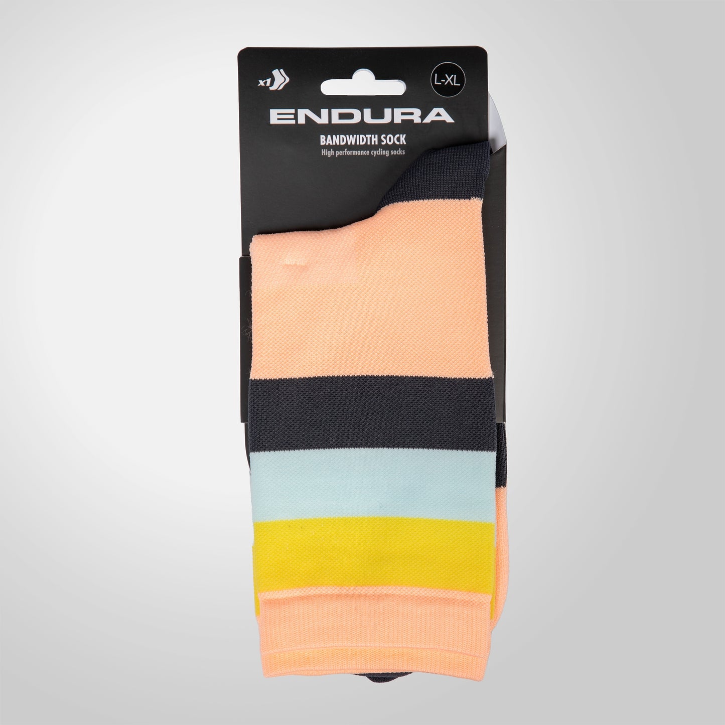 ENDURA BANDWIDTH SOCKS NEON PEACH