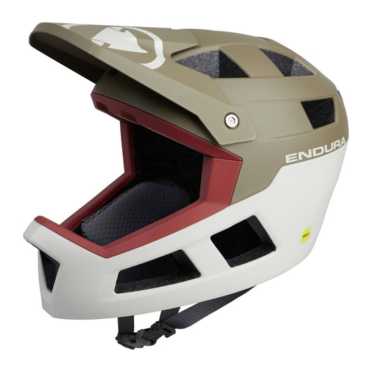 ENDURA SINGLETRACK FULL FACE MIPS HELMET TWEED GREEN