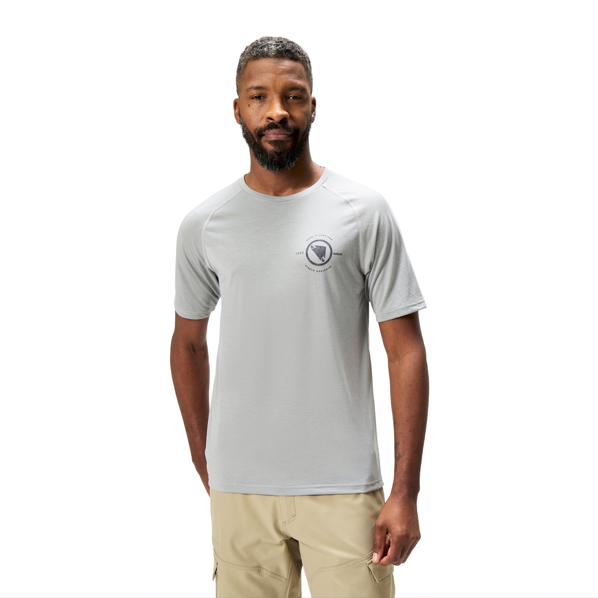 ENDURA MEN'S LOOP S/S TECH TEE DREICH GREY