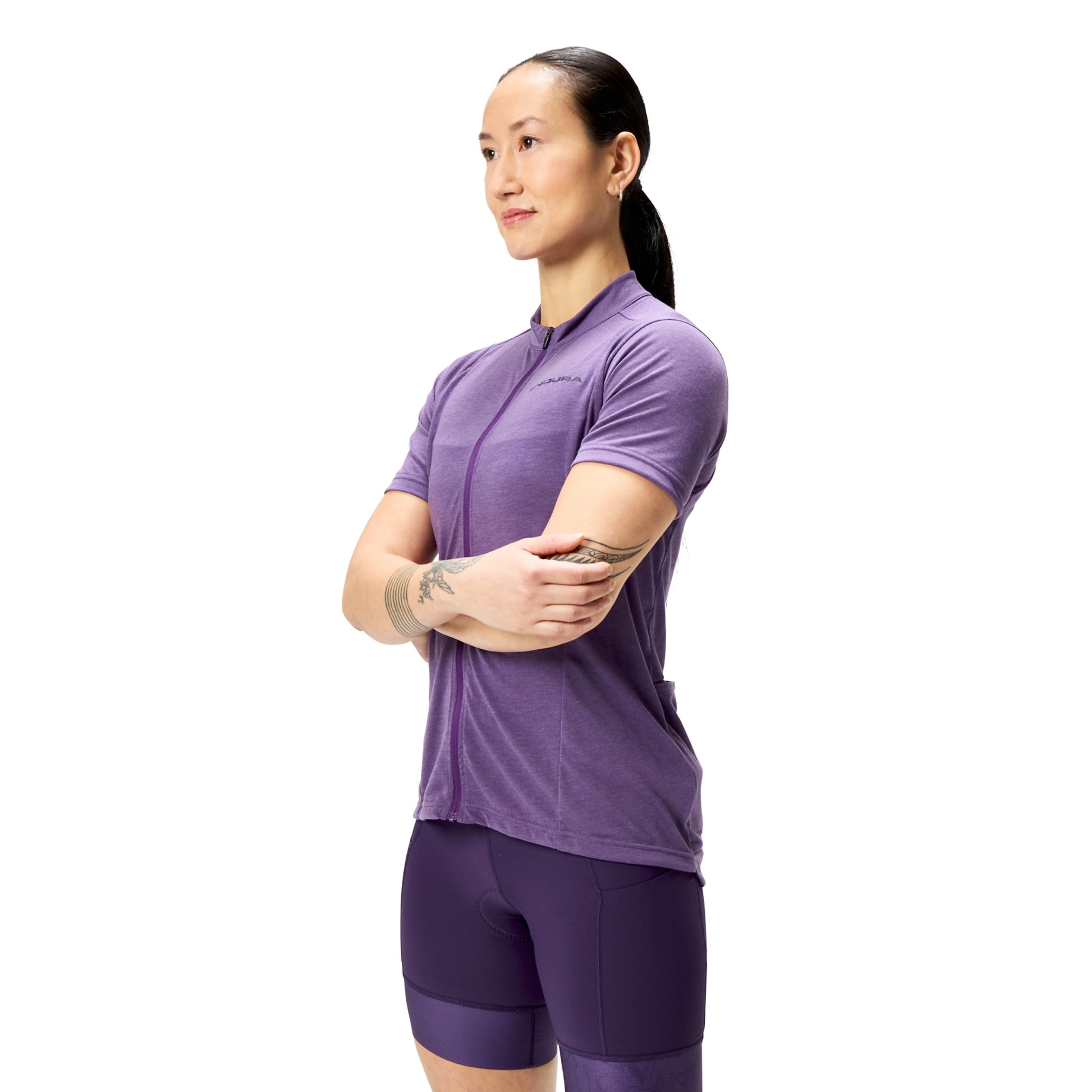 ENDURA WOMEN'S LOOP ZIPPED MTB JERSEY HEATHER