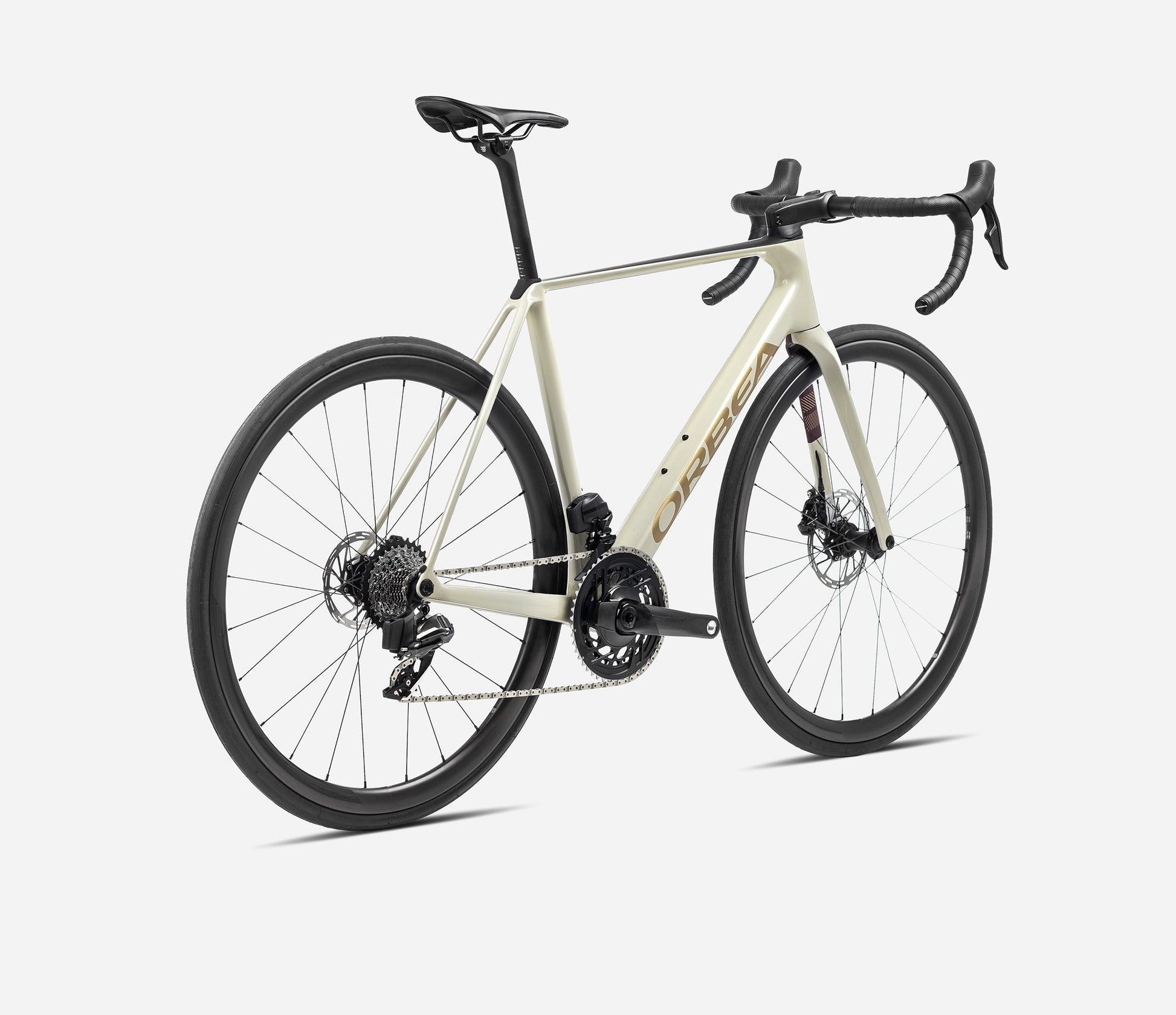 ORBEA ORCA M30 ROAD BIKE 2025 IVORY WHITE-BURGUNDY (GLOSS)-VULCANO (MATT)